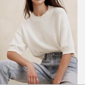 Banana Republic Chunky Pullover Cropped Sweater, Size M